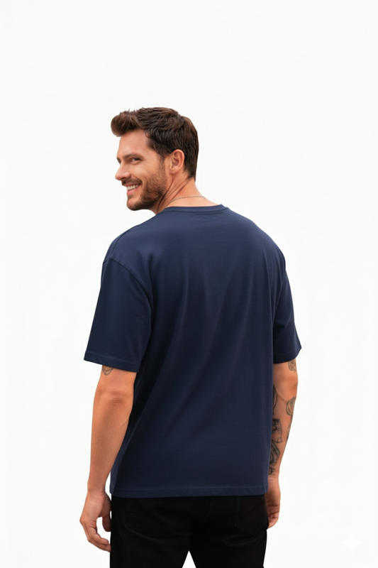 OVERSIZE NAVY BLUE T-SHIRT