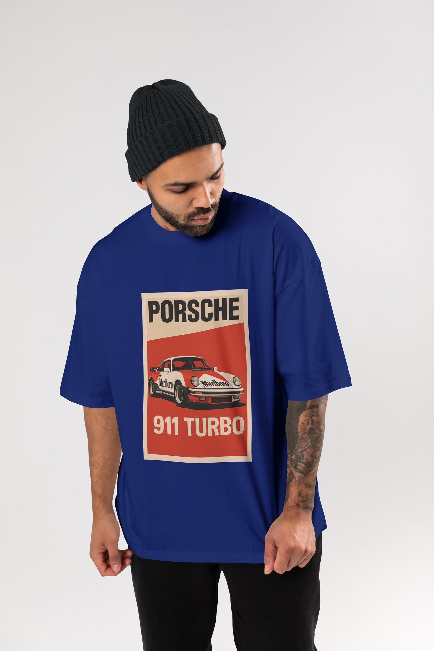 PORSCHE NAVYBLUE OVERSIZE T-SHIRT