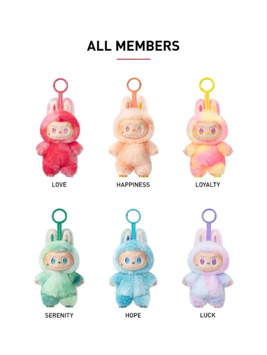 Whole Set - 6 pcs - Official Pop Mart Labubu Plush – Limited‑Edition Fuzzy Bunny‑Eared Monster - All Members - Big Into Energy Collection