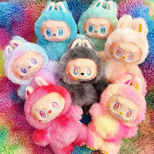 Pack Of 4 Set - Blind Box - Official Authentic Barcoded Pop Mart Labubu Plush – Limited-Edition Fuzzy Bunny‑Eared Monster - Big Into Energy Collection