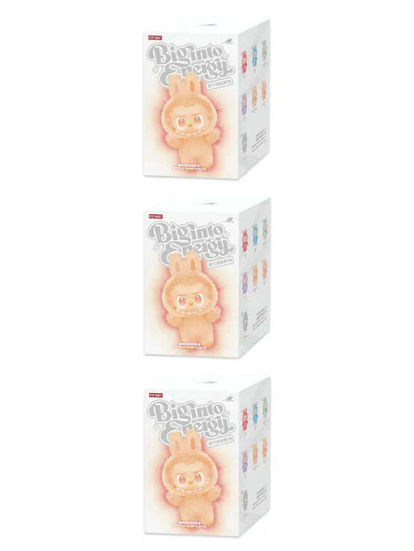 Pack Of 3 Set - Blind Box - Official Authentic Barcoded Pop Mart Labubu Plush – Limited-Edition Fuzzy Bunny‑Eared Monster - Big Into Energy Collection