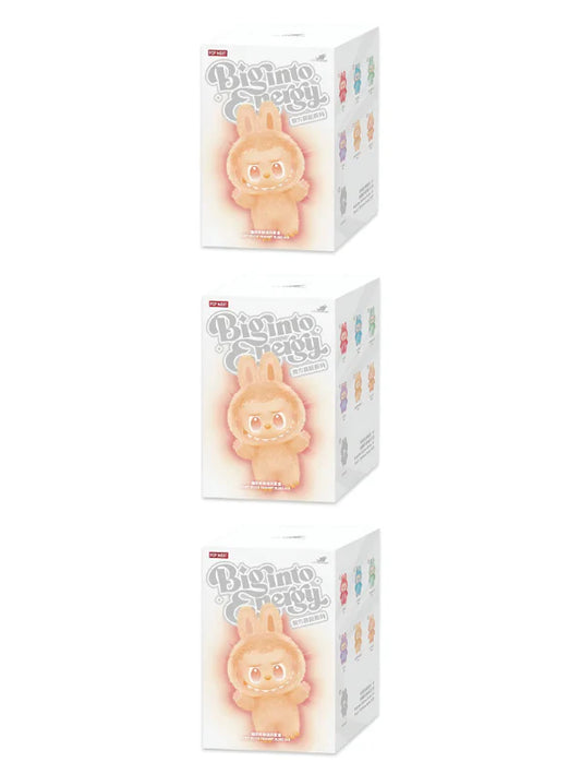 Pack Of 3 Set - Blind Box - Official Authentic Barcoded Pop Mart Labubu Plush – Limited-Edition Fuzzy Bunny‑Eared Monster - Big Into Energy Collection