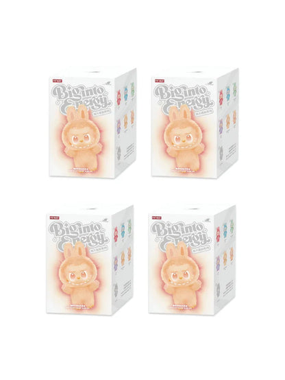 Pack Of 4 Set - Blind Box - Official Authentic Barcoded Pop Mart Labubu Plush – Limited-Edition Fuzzy Bunny‑Eared Monster - Big Into Energy Collection