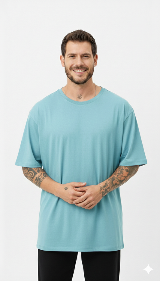 OVERSIZE ICE BLUE T-SHIRT