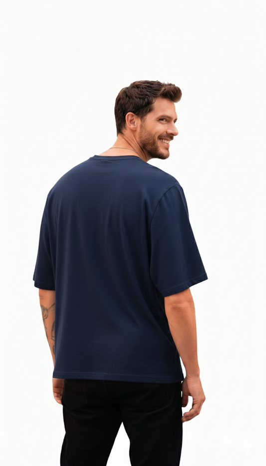 OVERSIZE NAVY BLUE T-SHIRT