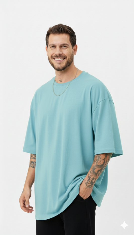 OVERSIZE ICE BLUE T-SHIRT