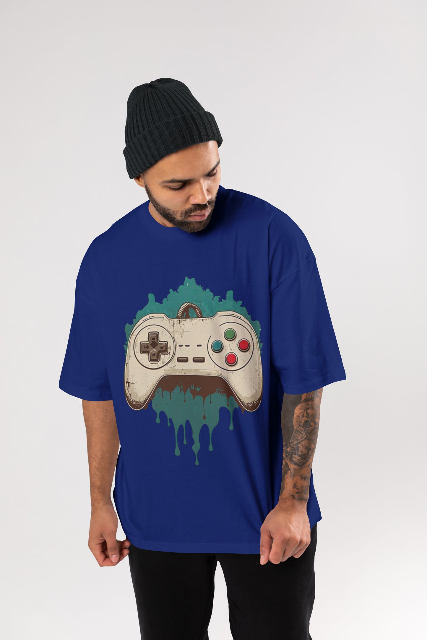 GAME NAVYBLUE OVERSIZE T-SHIRT