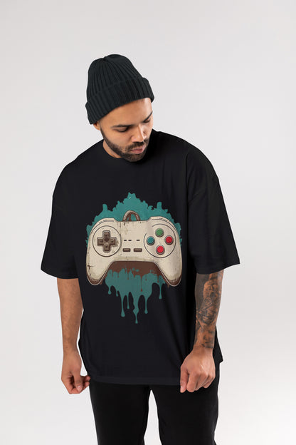 GAME BLACK OVERSIZE T-SHIRT