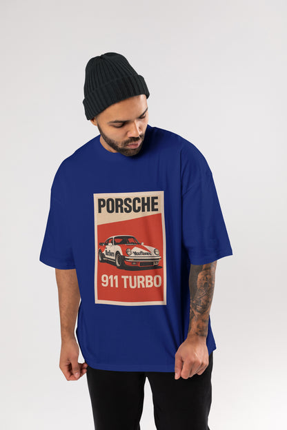 PORSCHE NAVYBLUE OVERSIZE T-SHIRT