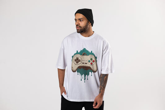 GAME WHITE OVERSIZE T-SHIRT