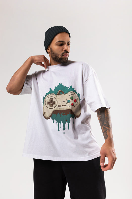 GAME WHITE OVERSIZE T-SHIRT