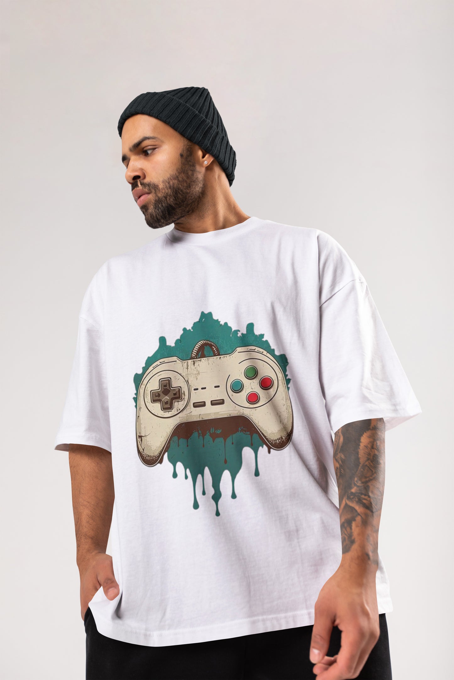 GAME WHITE OVERSIZE T-SHIRT