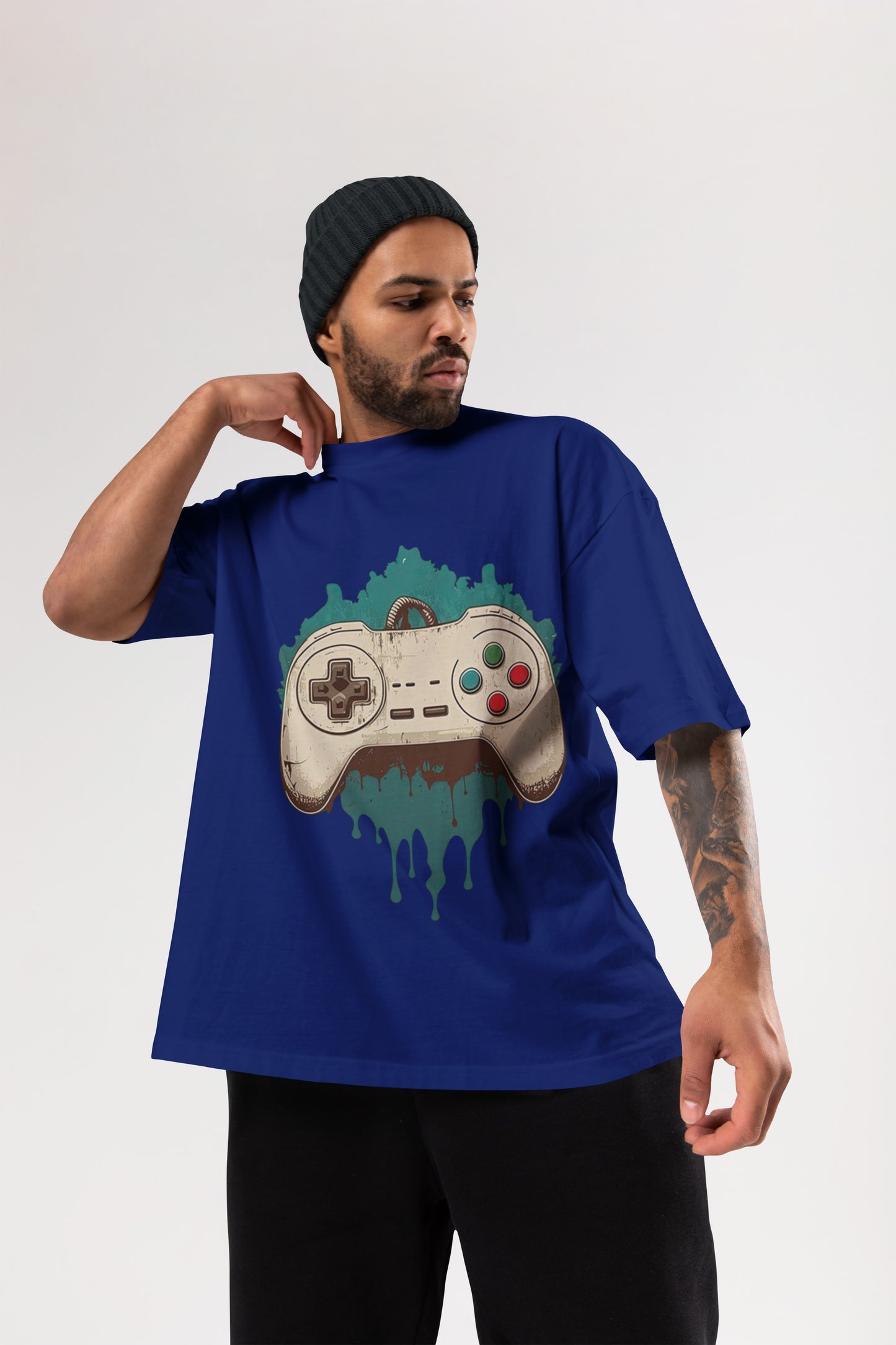 GAME NAVYBLUE OVERSIZE T-SHIRT