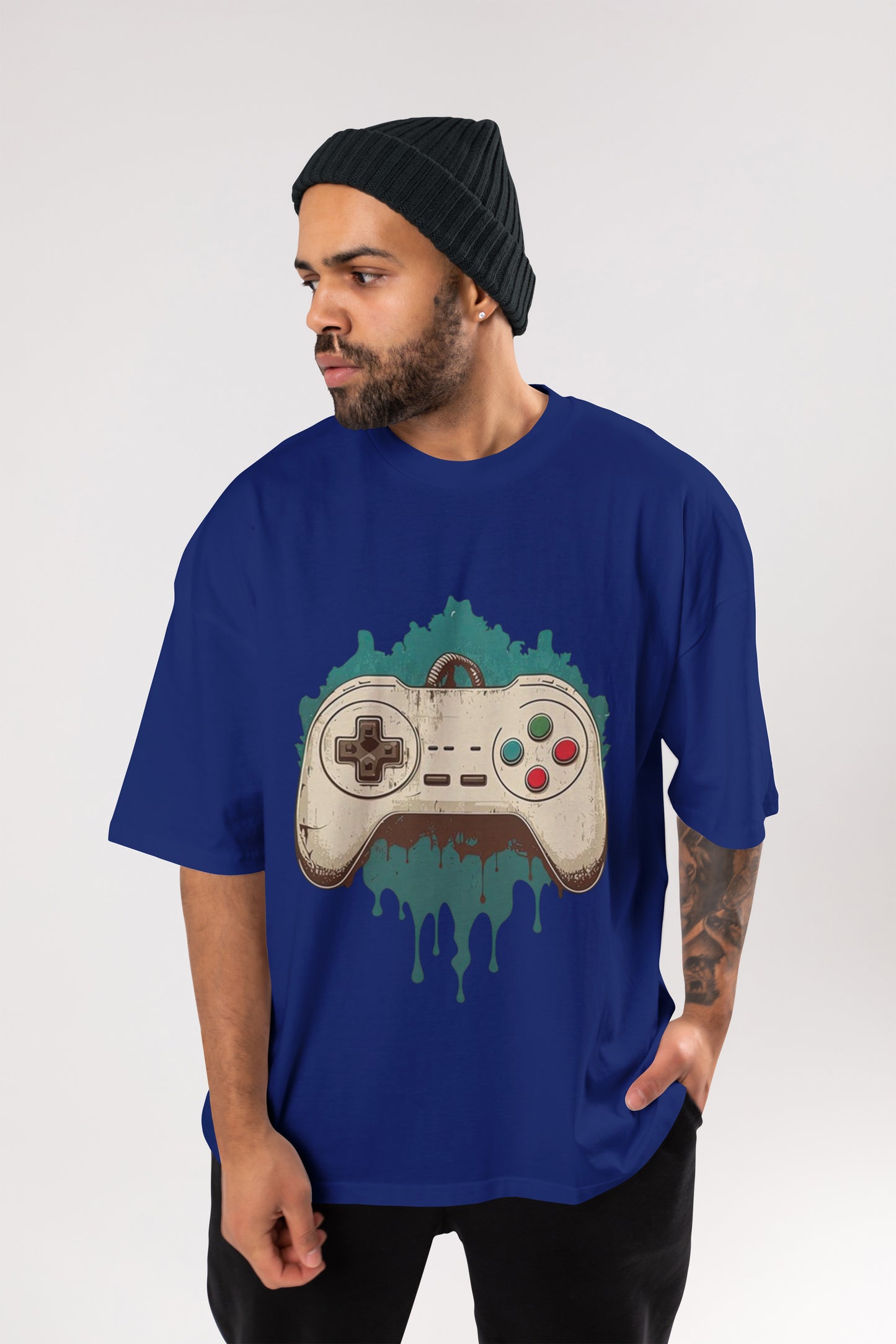 GAME NAVYBLUE OVERSIZE T-SHIRT