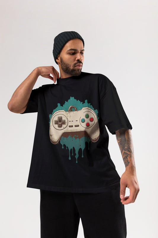 GAME BLACK OVERSIZE T-SHIRT