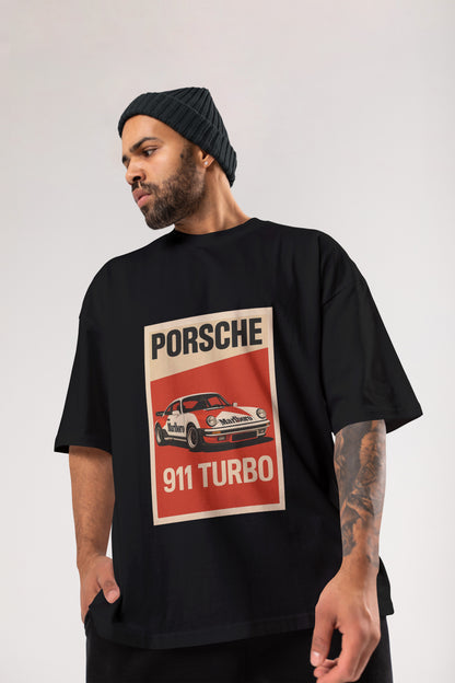 PORSCHE BLACK OVERSIZE T-SHIRT