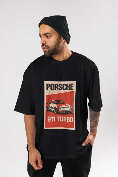 PORSCHE BLACK OVERSIZE T-SHIRT