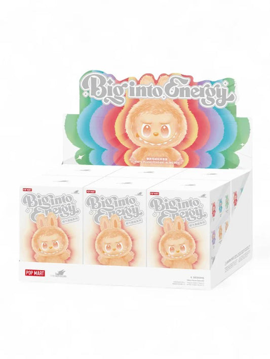 Whole Set - 6 pcs - Official Pop Mart Labubu Plush – Limited‑Edition Fuzzy Bunny‑Eared Monster - All Members - Big Into Energy Collection
