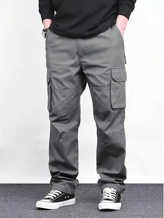 Men Cargo 100% Cotton - Relaxed -  Breathable -  Casual -Pants