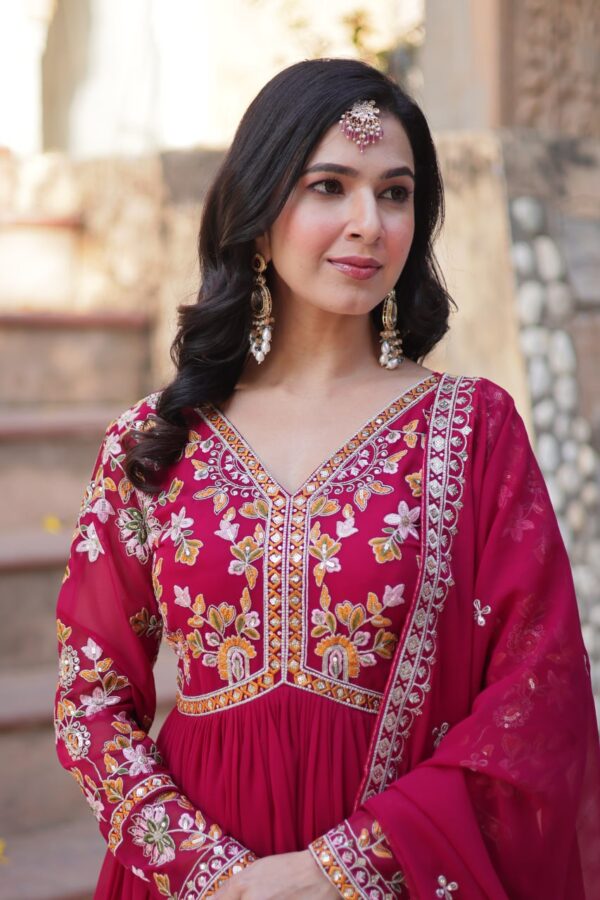 Pink Designer Readymade Gown 3