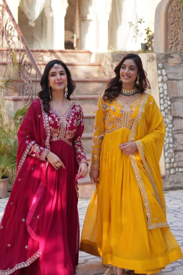 Pink Designer Readymade Gown 4
